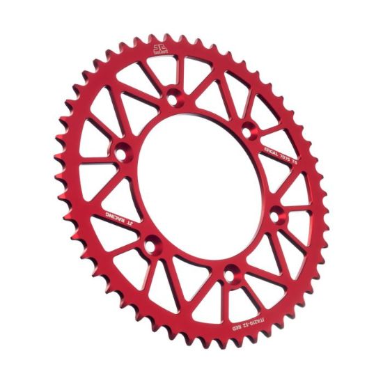 REAR ALLOY SPROCKET RED 52-TOOTH