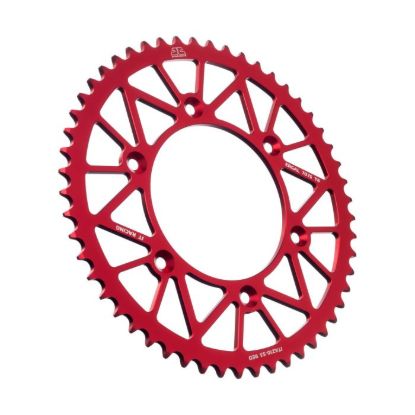 REAR ALLOY SPROCKET RED 53-TOOTH