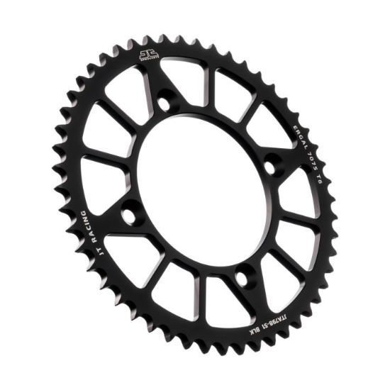 REAR ALLOY SPROCKET BLACK 51-TOOTH