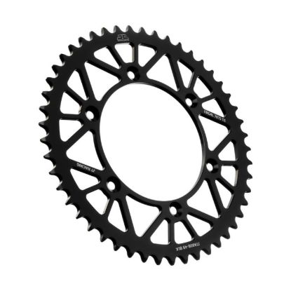 REAR ALLOY SPROCKET BLACK 49-TOOTH