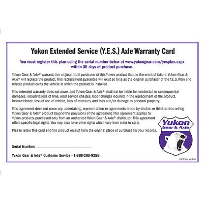 Picture of Yukon Gear and Axle Extended Service Agreement - YESAXLE