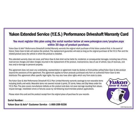 Picture of Yukon Gear and Axle Extended Service Agreement - YESDS