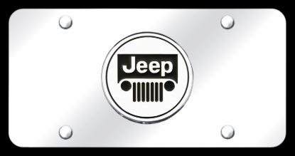 AUTO GOLD JEEP LOGO CHR/CHR PLATE - JEECC