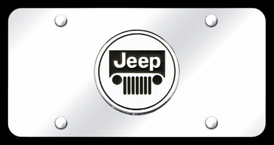 AUTO GOLD JEEP LOGO CHR/CHR PLATE - JEECC