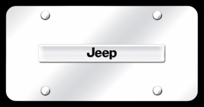AUTO GOLD JEEP NAME CHR/CHR PLATE - JEENCC