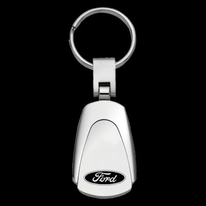 AUTO GOLD TEARDROP KEYCHAIN FORD - KC3FOR