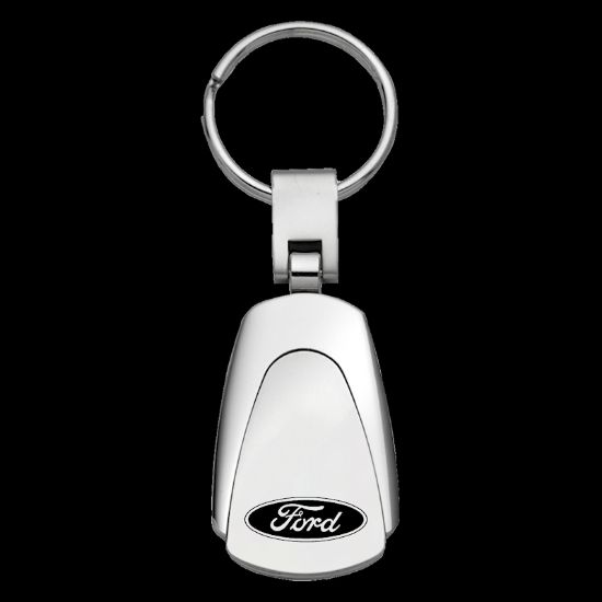 AUTO GOLD TEARDROP KEYCHAIN FORD - KC3FOR