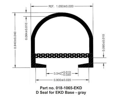 AP PRODUCTS D SEAL FOR EKD BASE-GREY - 0181065EKD