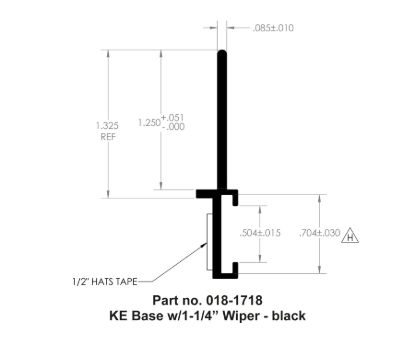 AP PRODUCTS KE BASE W/1-1/4' WIPER 5/16' X 2-1/ - 0181718