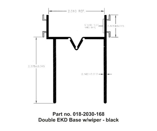 AP PRODUCTS DBL EKD BASE 2-3/8' WIPER - 0182030168
