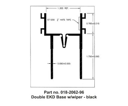 AP PRODUCTS DOUBLE EKD BASE-BLACK 1-1 - 018206296