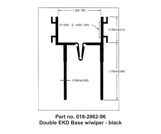 AP PRODUCTS DOUBLE EKD BASE-BLACK 1-1 - 018206296