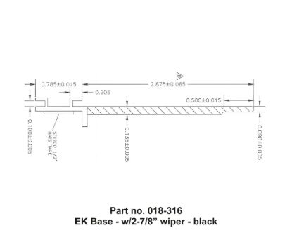 AP PRODUCTS EK SEAL BASE W/WIPER BLAC - 018316