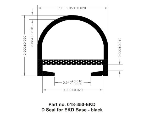 AP PRODUCTS D SEAL FOR EKD BASE BLACK - 018350EKD