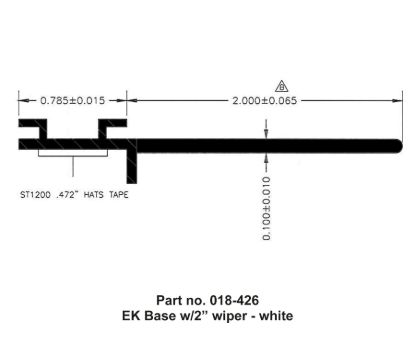 AP PRODUCTS EK BASE W/ 2'WIPER WHITE - 018426