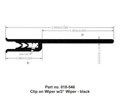 AP PRODUCTS CLIP ON WIPER W/2'WIPER-7/16'X3'X35 - 018546
