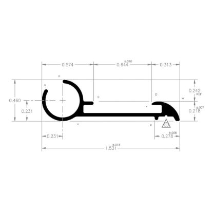 AP PRODUCTS AWN. RAIL P.WHT 8' EA - 021510018