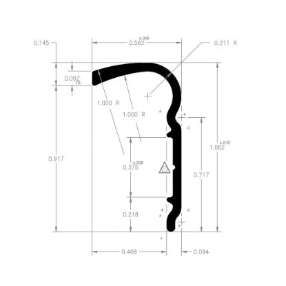 AP PRODUCTS NON ROOF TRIM BLK 12' EA - 0215110212