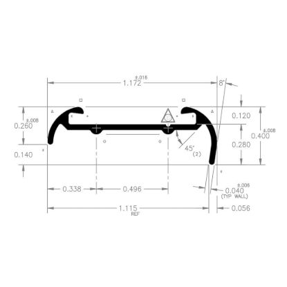 AP PRODUCTS SHORT LIP MILL 8' EA - 021516038