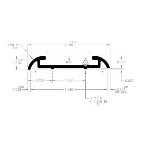 AP PRODUCTS FLAT TRIM W/ P.WHT 8' EA - 021546018