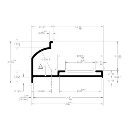 AP PRODUCTS GTR RAIL P.WHT 8' EA - 021562018