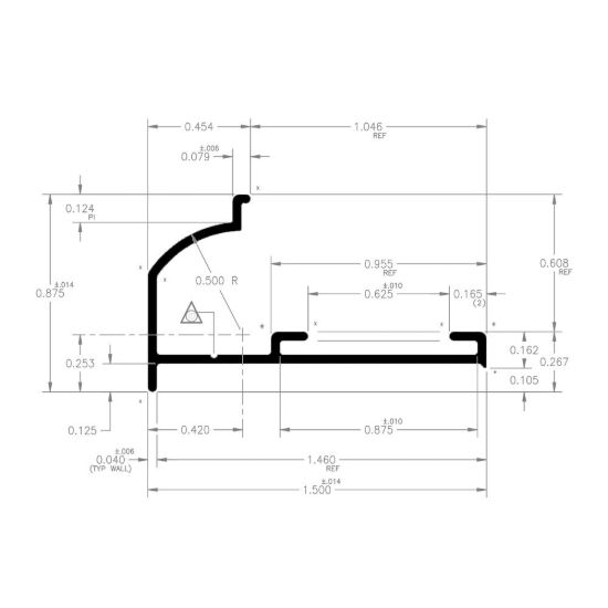 AP PRODUCTS GTR RAIL P.WHT 8' EA - 021562018