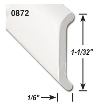 AP PRODUCTS NON FLAT TRIM P.WHT 8' EA - 021872018