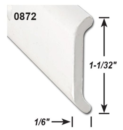 AP PRODUCTS NON FLAT TRIM P.WHT 8' EA - 021872018