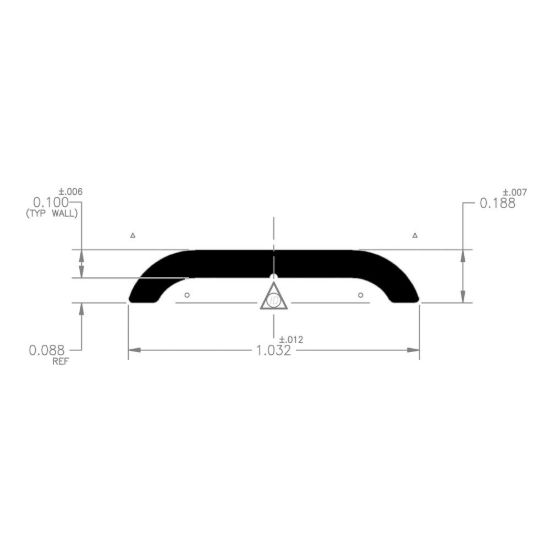 AP PRODUCTS NON FLAT TRIM BLK 16' EA - 0218720216