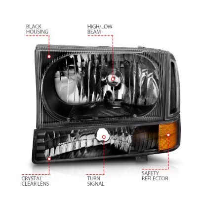ANZO HDLT BLK CLR WAMBR REF SD - 111080