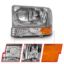ANZO CRYSTAL HEADLIGHT SET; CLEAR LENS; - 111458