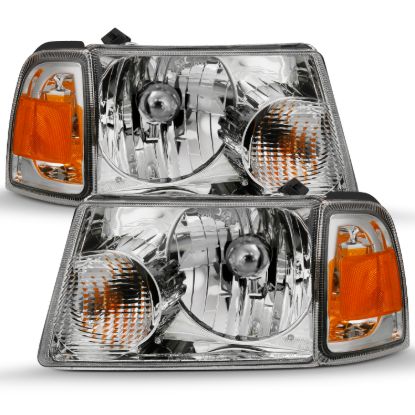 ANZO CRYSTAL HEADLIGHT SET; CLEAR LENS; - 111484