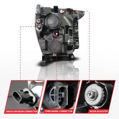 ANZO LED HL F150 PASS SIDE BLK 21-23 - 111594R
