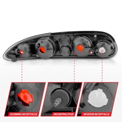 ANZO TL CAMARO 93-01 BLACK - 221013