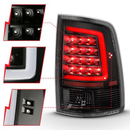 ANZO LED TAILLIGHT PLANK STYLE BLACK W/C - 311318