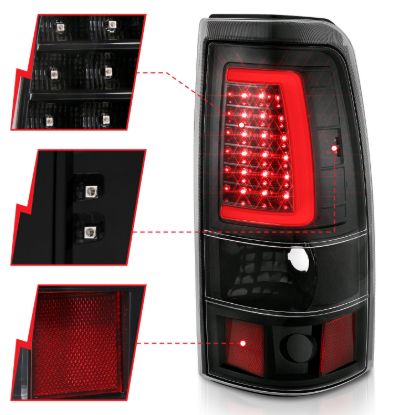 ANZO LED TAILLIGHTS PLANK STYLE  BLACK W - 311333