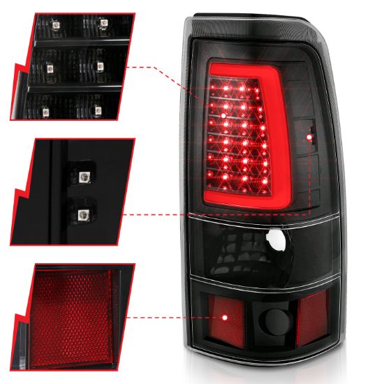ANZO LED TAILLIGHTS PLANK STYLE  BLACK W - 311333