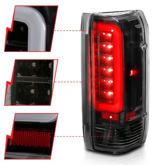 ANZO LED TAILLIGHTS BLACK HOUSING CLEAR - 311350