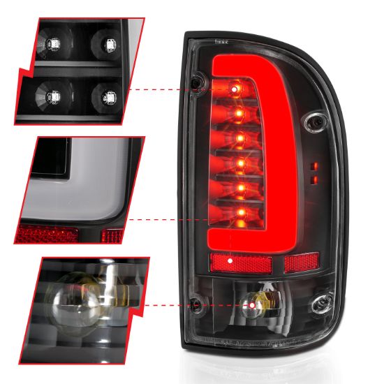 ANZO LED TAILLIGHTS BLACK HOUSING CLEAR - 311353