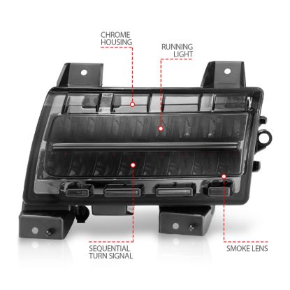 ANZO LED SIDE MARKER JL/JT SMOKE 18-21 - 511085
