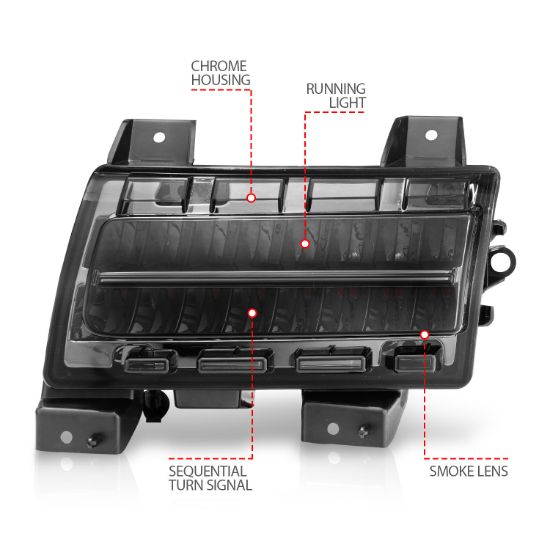 ANZO LED SIDE MARKER JL/JT SMOKE 18-21 - 511085