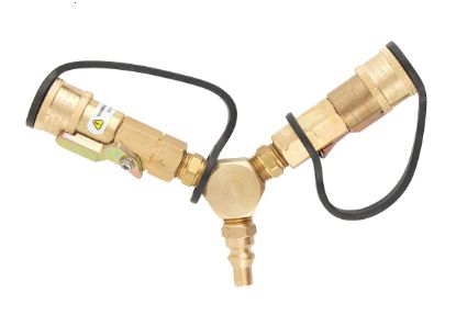 AP PRODUCTS PROPANE 'Y' ADAPTER W/SHUT OFF - ME23YP