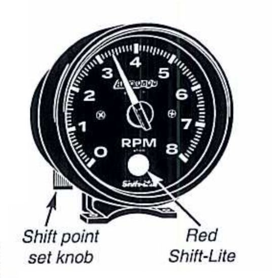 AUTO METER AUTGAGE TACH 8000 RPM BLK - 2300