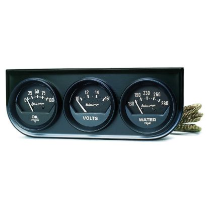 AUTO METER 2'3-GAUGE CONSOLE BLK MEC - 2348