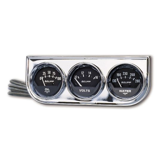 AUTO METER 2'3-GAUGE CONSOLE CHR MEC - 2349