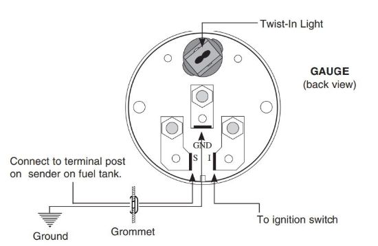 AUTO METER FUELLVL 2 1/16 TRAD CHRME - 2519