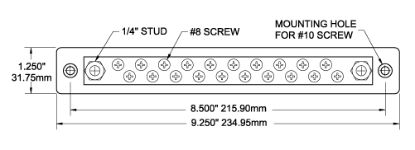 BLUE SEA BUSBAR 20 GANG COMMON BUS - 2302BSS