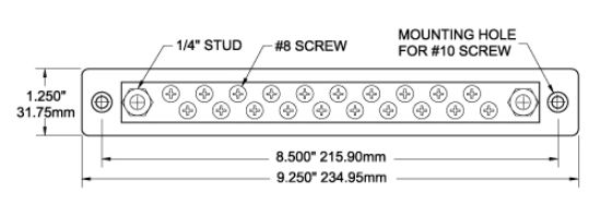 BLUE SEA BUSBAR 20 GANG COMMON BUS - 2302BSS