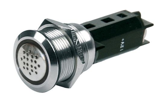 BEP BUZZER & WARN LGT RED S/S DC12V - 0511000900