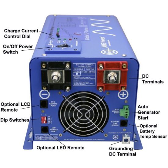 AIMS POWER 2000W PURE SINE LF INVERTER/CHARGER - 1002385